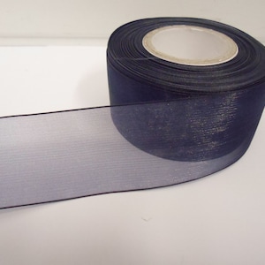 3 mm 9 mm 15 mm 25 mm 40 mm -Rollen, dunkelblau, dunkelblau Organzaband, 2, 10 oder 25 Meter, doppelseitiges Zierband von Beautiful Ribbon
