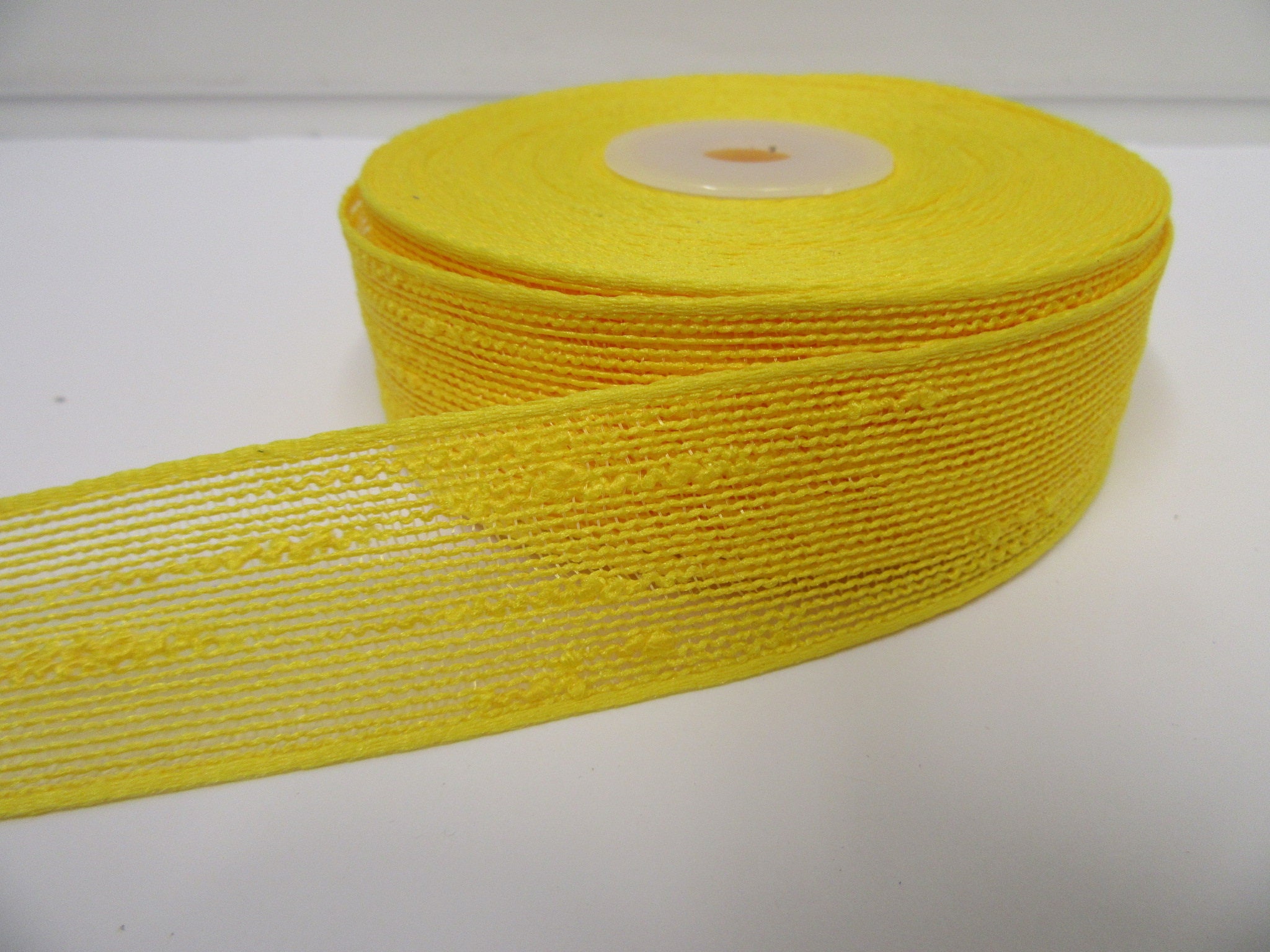 Slub Ribbon 25mm 38mm Bouncle Slub Ribbon, 2 or 10 Metre Roll Net Netting Mesh Trim ...