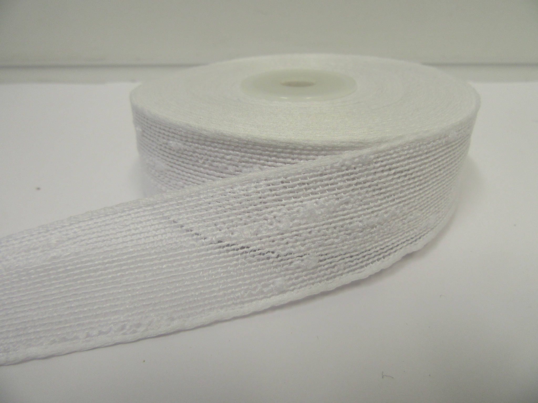 Slub Ribbon 25mm 38mm Bouncle Slub Ribbon, 2 or 10 Metre Roll Net Netting Mesh Trim ...