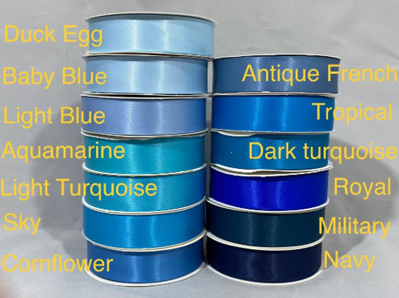 50mm Double Side Satin Ribbon, 2 2 inch 2 metres or 25 metre Full Roll 50cm by Beautiful Ribbon image 5