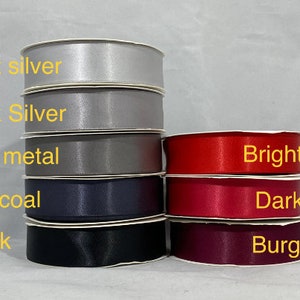 50mm Double Side Satin Ribbon, 2 2 inch 2 metres or 25 metre Full Roll 50cm by Beautiful Ribbon image 8