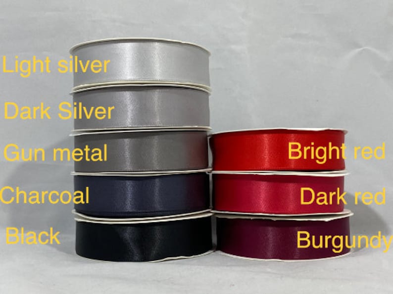 50mm Double Side Satin Ribbon, 2 2 inch 2 metres or 25 metre Full Roll 50cm by Beautiful Ribbon image 8