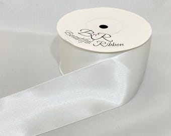 3mm 7mm 10mm 15mm 25mm 38mm 50mm Rolls, Ivory Satin ribbon, 2, 10 or 25 metres, Double sided, Bows Trim Tape by Beautiful Ribbon