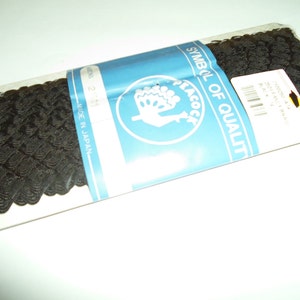 1 Rolle schwarzer Ric Rac, Zackenspitzenborte, mindestens 27 Meter, Borte, Zierband, ZickZack Spitze