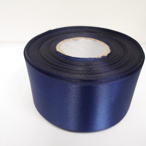 3 mm 7 mm 10 mm 15 mm 25 mm 38 mm 50 mm, ruban de satin bleu marine, bleu foncé, 2, 10 ou 25 mètres, double face, ruban de finition de noeuds par Beautiful Ribbon