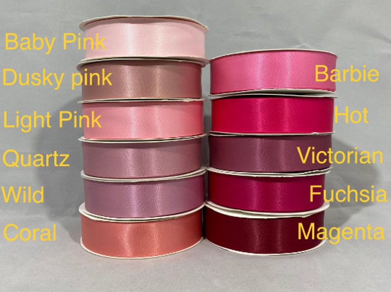 50mm Double Side Satin Ribbon, 2 2 inch 2 metres or 25 metre Full Roll 50cm by Beautiful Ribbon image 3