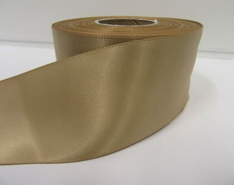 3mm 7mm 10mm 15mm 25mm 38mm 50mm 100mm Roll Light Gold Satin Ribbon 2 10 or 25 metres Double sided Bows Trim Rolls Tape by Beautiful Ribbon