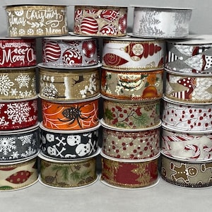 63mm 38mm Christmas Wired Hessian Ribbon, 2 metres or Full 10 metre Roll 38 mm 63mm  3.8cm 6.3cm Burlap Trim Tape by Beautiful Ribbon