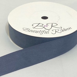 Nastro Grosgrain 3 mm 6 mm 10 mm 16 mm 22 mm 38 mm 50 mm Rotolo GRIGIO SCURO CARBONE 2 o 20 metri Nastro a coste bifacciale con fiocco di Beautiful Ribbon