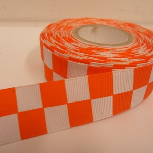 10mm 15mm 25mm 38mm 50mm Block Woven Ribbon Chequered Square Police ...