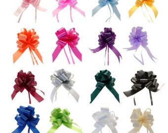 50mm 2" PullBow Ribbon 1 Bow or Pack of 20 Bows Double Sided Pull Bow Trim Tape 50mm 5cm