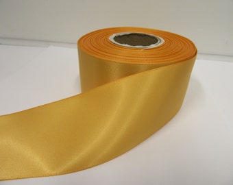 3mm 7mm 10mm 15mm 25mm 38mm 50mm Rolls, Sunflower Golden Yellow Satin Ribbon, Double sided Bows Trim Tape by Beautiful Ribbon