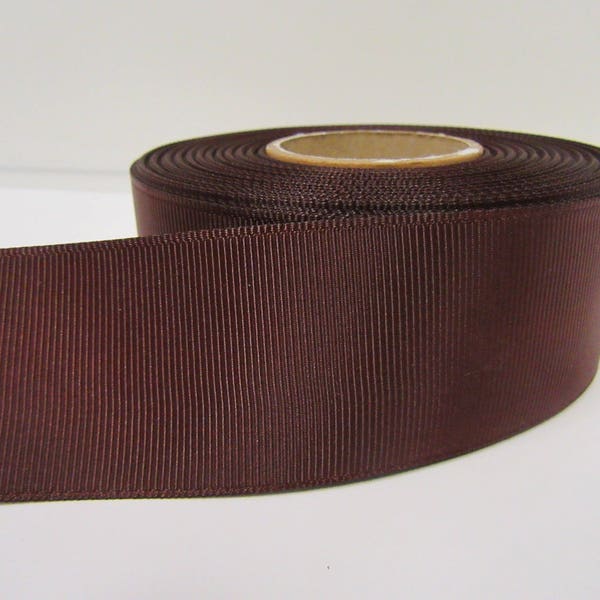 Grosgrain Ribbon 3mm 6mm 10mm 16mm 22mm 38mm 50mm Rolls Chestnut Dark Brown 2 or 20 metres Ribbed Double sided Trim Tape by Beautiful Ribbon