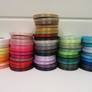 10 mm doppelseitiges Satinband, 2 Meter oder 25 Meter 1 cm Zierband von Beautiful Ribbon