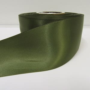 3mm 7mm 10mm 15mm 25mm 38mm 50mm Rolls, Olive, Dark Green Satin Ribbon, 2, 10 or 25 metres, Double sided Bows Trim Tape by Beautiful Ribbon