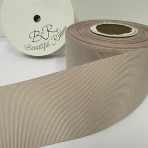 Nastro Grosgrain da 3 mm, 6 mm, 10 mm, 16 mm, 22 mm, 38 mm, 50 mm, rotoli, color talpa, 10, 20 o 50 metri, nastro di rifinitura a coste bifacciali con fiocchi di Beautiful Ribbon