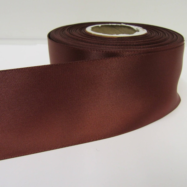 3 mm 7 mm 10 mm 15 mm 25 mm 38 mm 50 mm, marron, ruban de satin marron foncé, 2, 10 ou 25 mètres, nœuds double face par Beautiful Ribbon