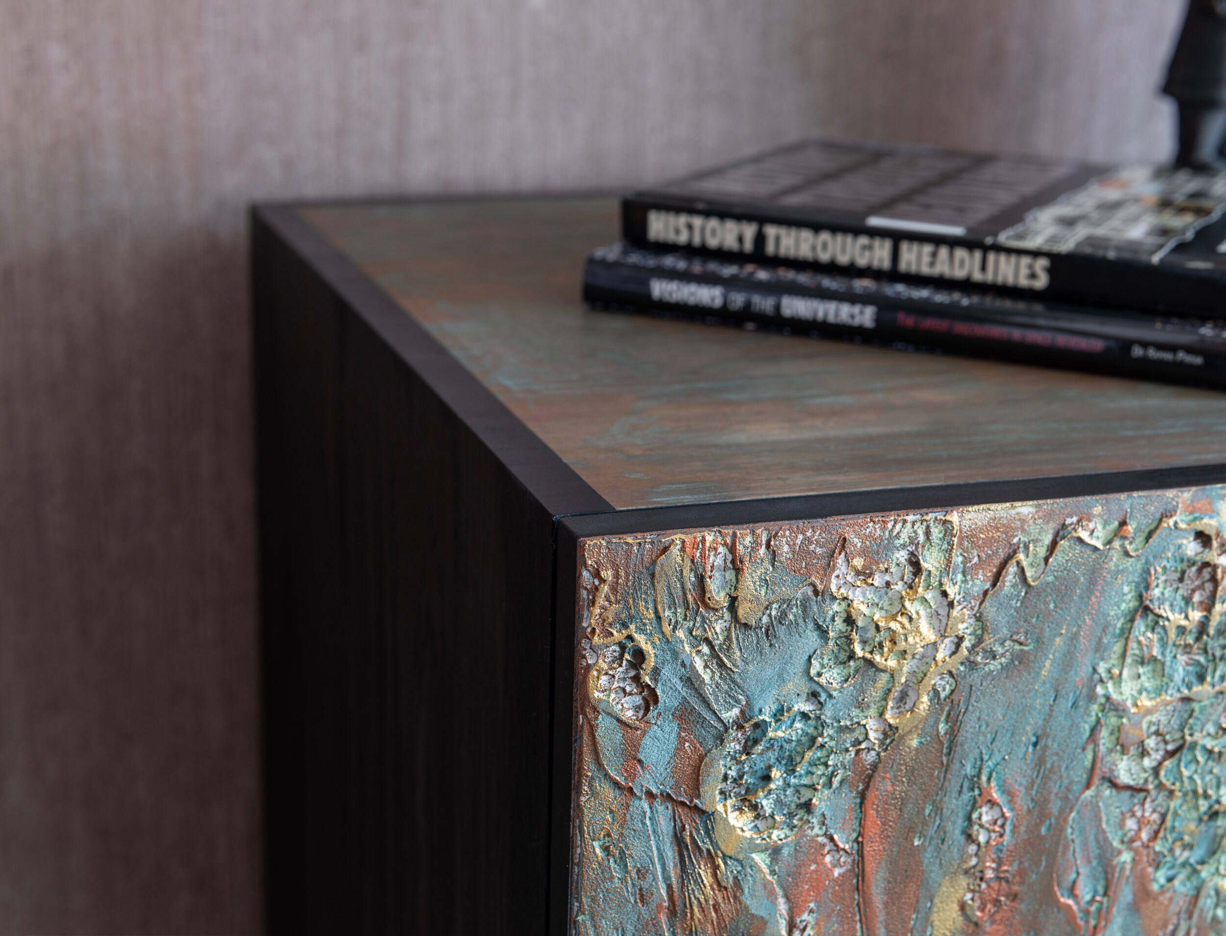 Midcentury Style Sideboard Copper Patina Etsy