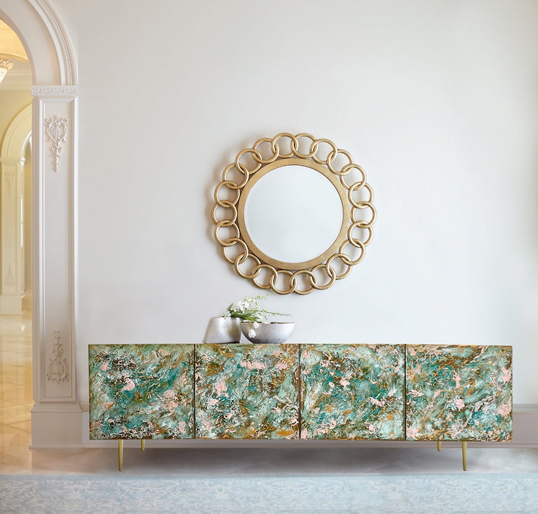 Green and gold sideboard deals