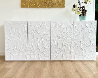 Custom White Oak Sideboard: Handmade Textured Gloss Finish
