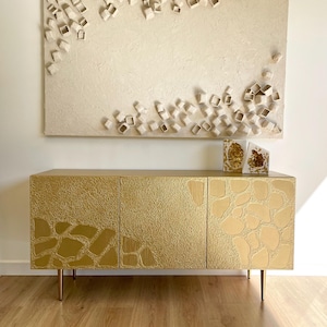 Art Deco style sideboard gold 140cm