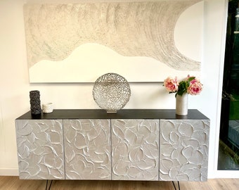 Large contemporary sideboard silver