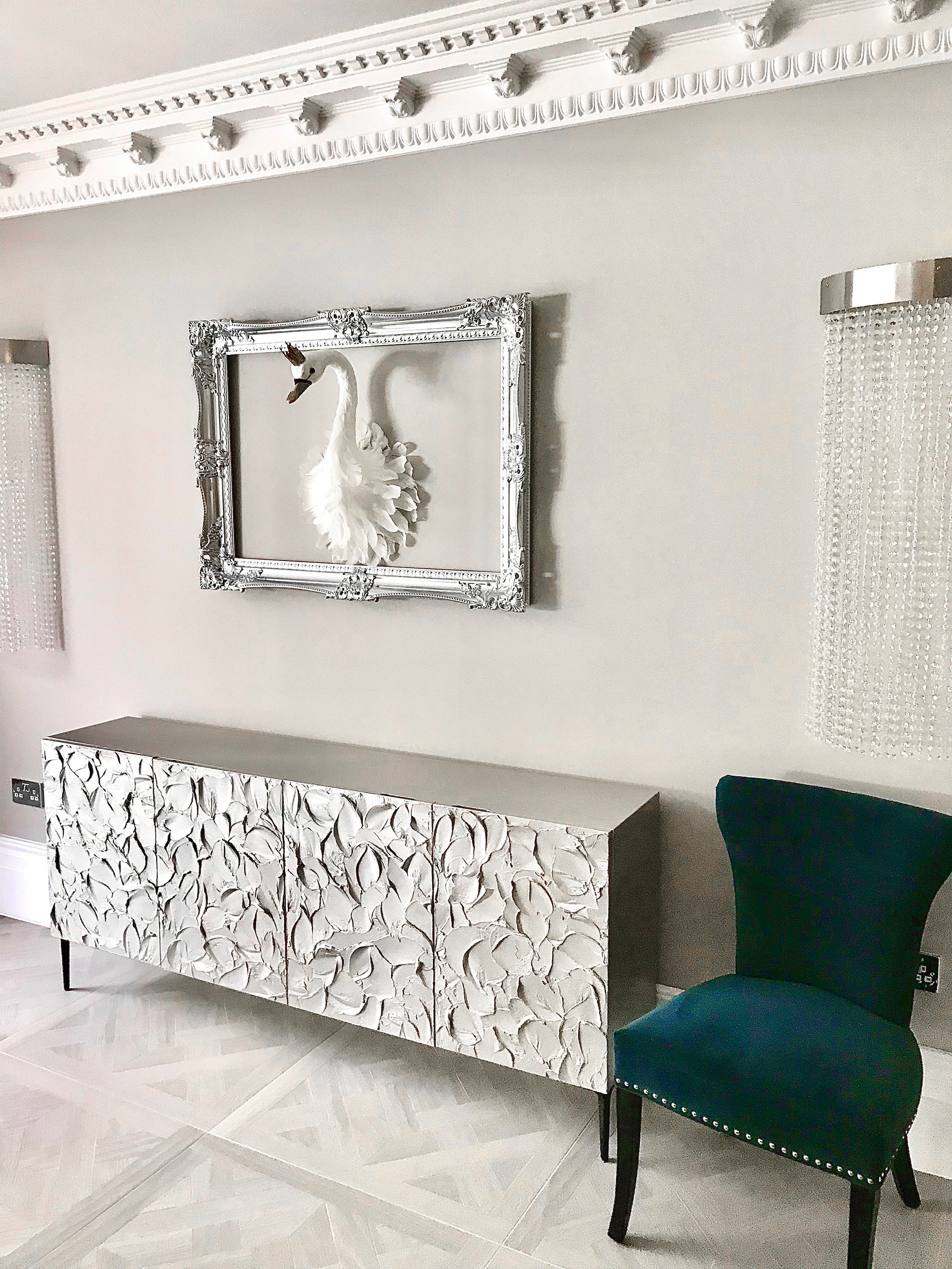 Large Contemporary Sideboard Silver Etsy UK