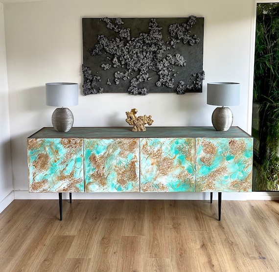 Aqua credenza deals