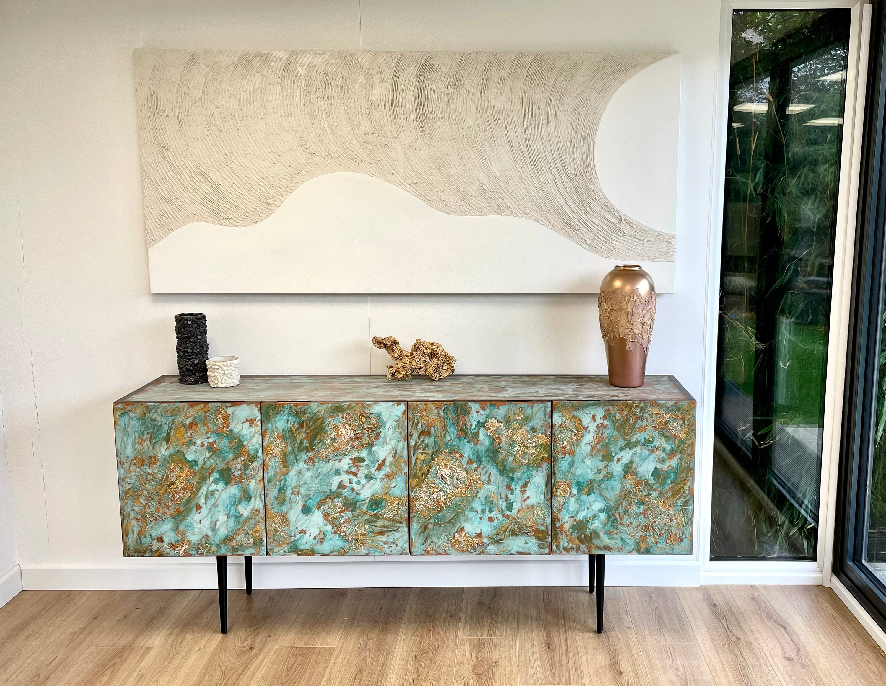Turquoise Tv Stand Etsy UK