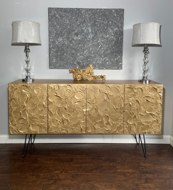 Gold credenza deals