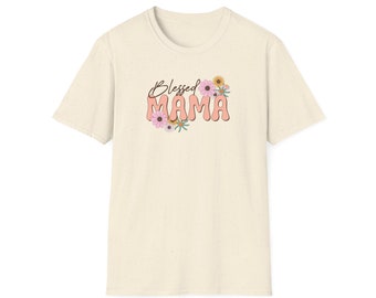 Blessed Mama Springtime Blooms Unisex Softstyle T-Shirt