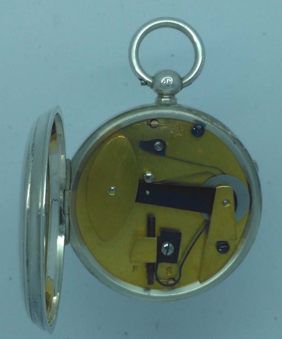 Mint Jewish London Silver Pocket Watch Pedometer and … Gem