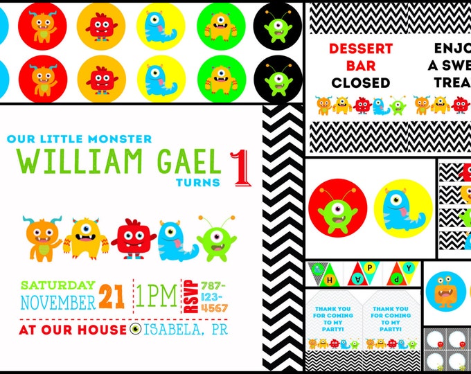 Little Monster Printables Collection - Etsy