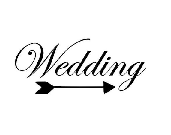 wedding arrow diy vinyl