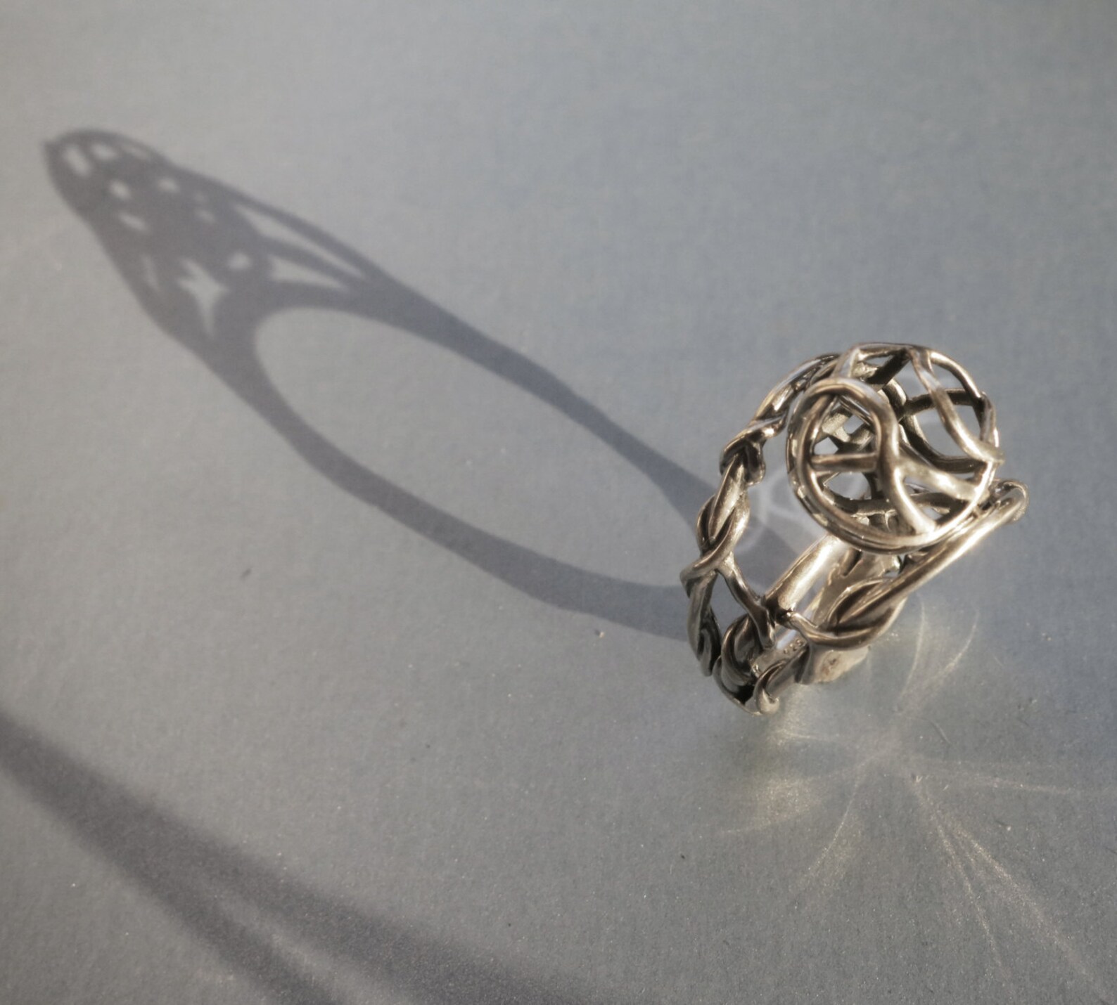 Sterling Silver Swivel Ball Ring Resized Etsy