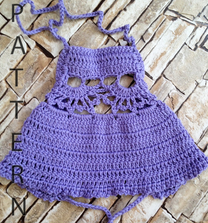 Crochet Baby Crop Top Pattern Bohemian Beach Clothing Little Etsy