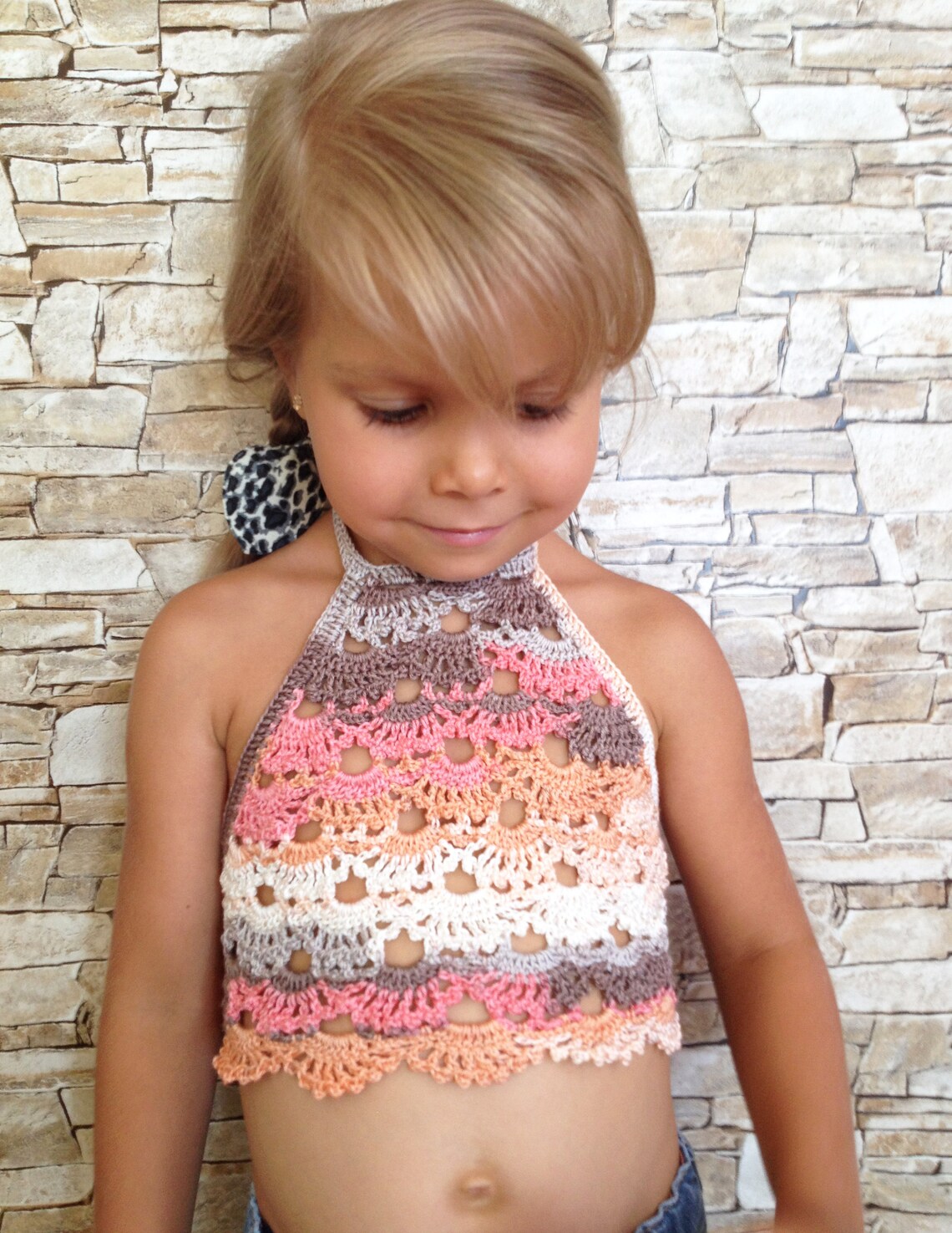 Crochet Toddler Baby Top Colorful Beach Clothing for Kids Etsy