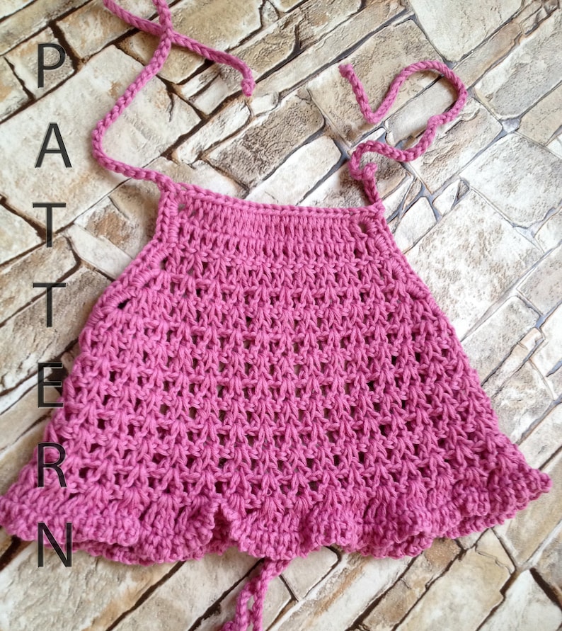 Crochet baby top PATTERN Tutorial Vacation Beach clothing for | Etsy