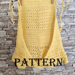 Crochet Top Pattern Yellow Kids Open Back Top Digital PDF - Etsy