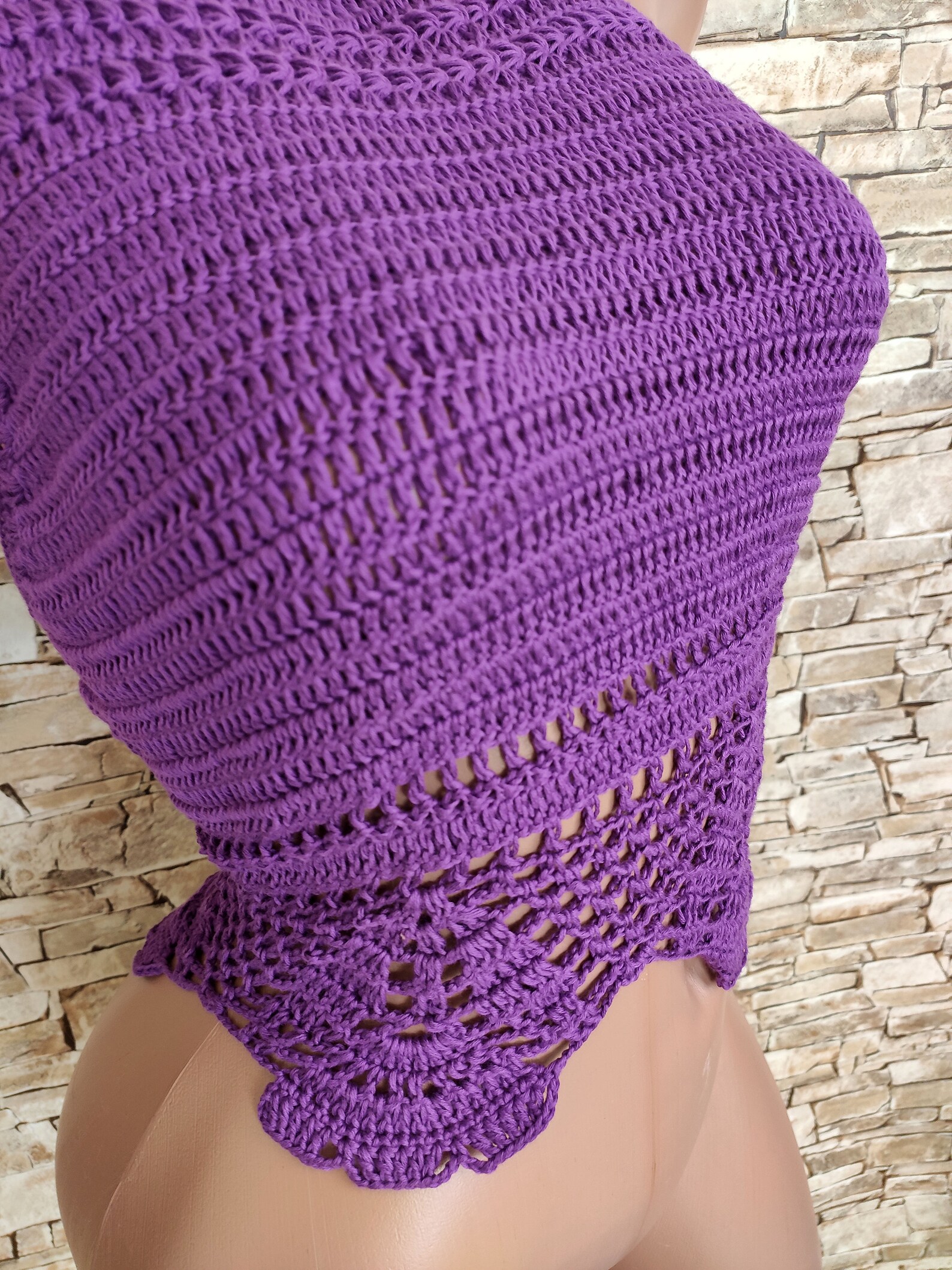 Crochet Purple Halter Top for Women Summer Festival Boho Chic - Etsy