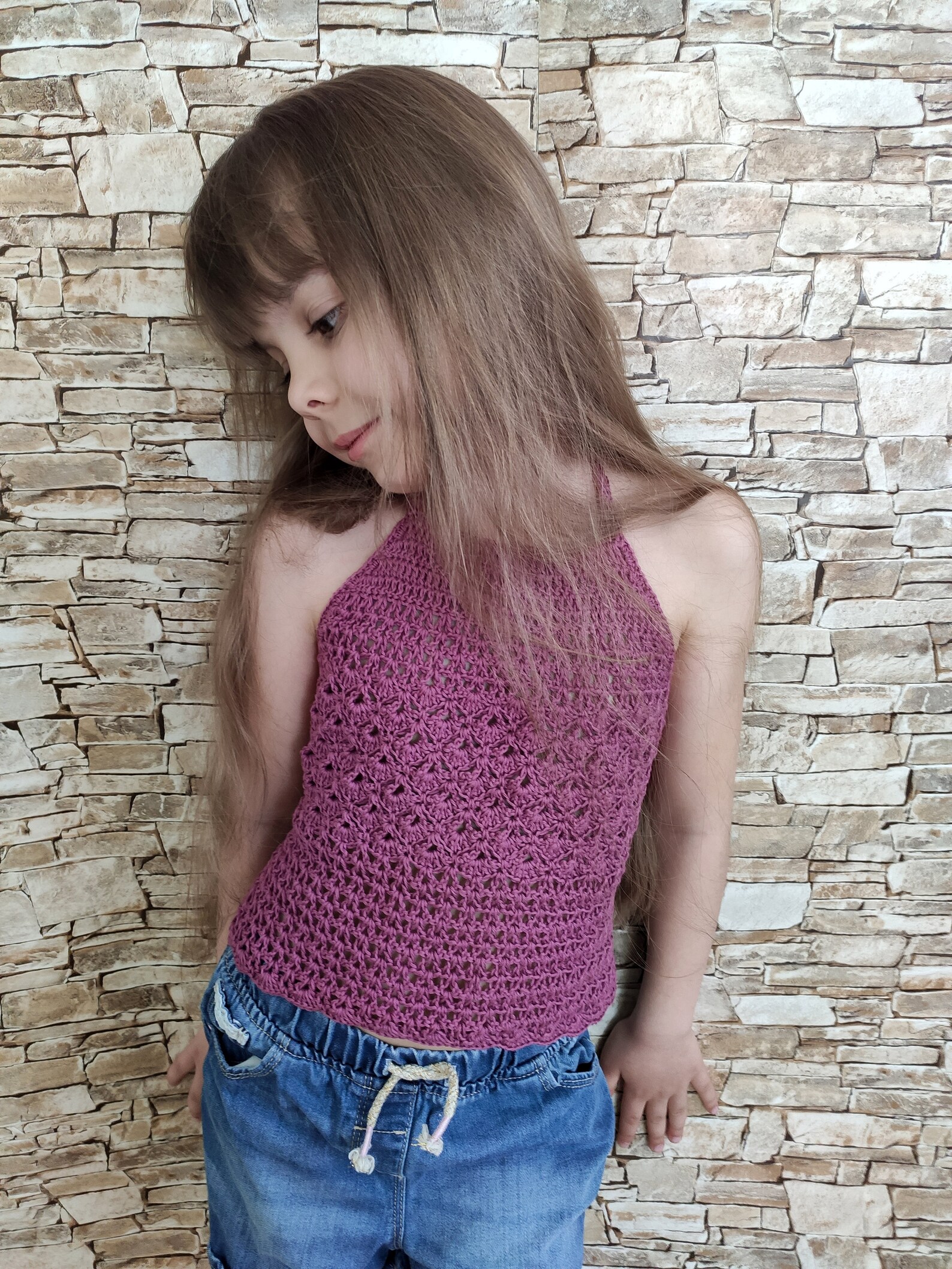 Dry rose crochet top for kids / women's Photoshoot Mommy | Etsy