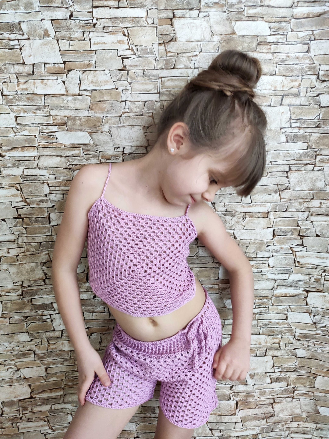 Crochet Granny Square Set: Top and Shorts for Kids / Toddler / - Etsy