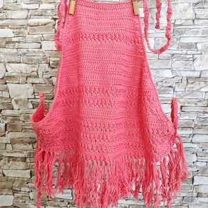 Crochet Fringe Kids Summer Top Open Back Halter Toddler Top - Etsy