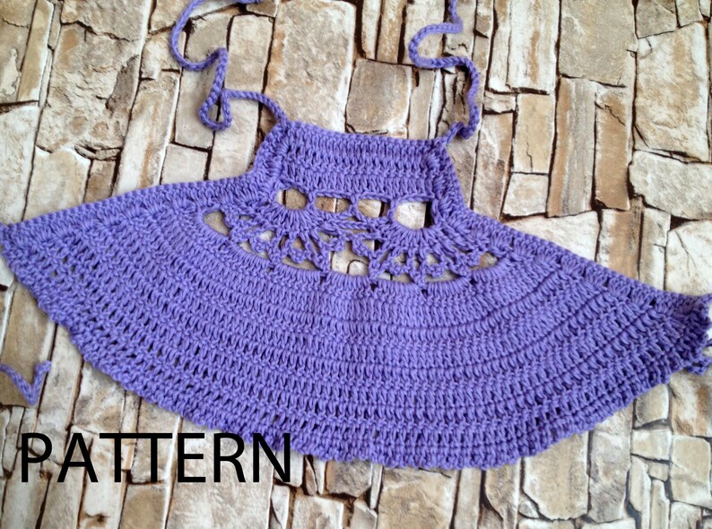 Crochet Baby Crop Top Pattern Bohemian Beach Clothing Little Etsy
