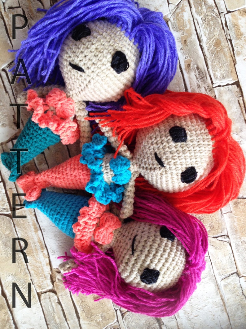 Crochet amigurumi Pattern mermaid doll diy crochet toy Pattern Crocheted animal Sirena tutorial INSTANT DOWNLOAD Crochet mermaid pattern PDF