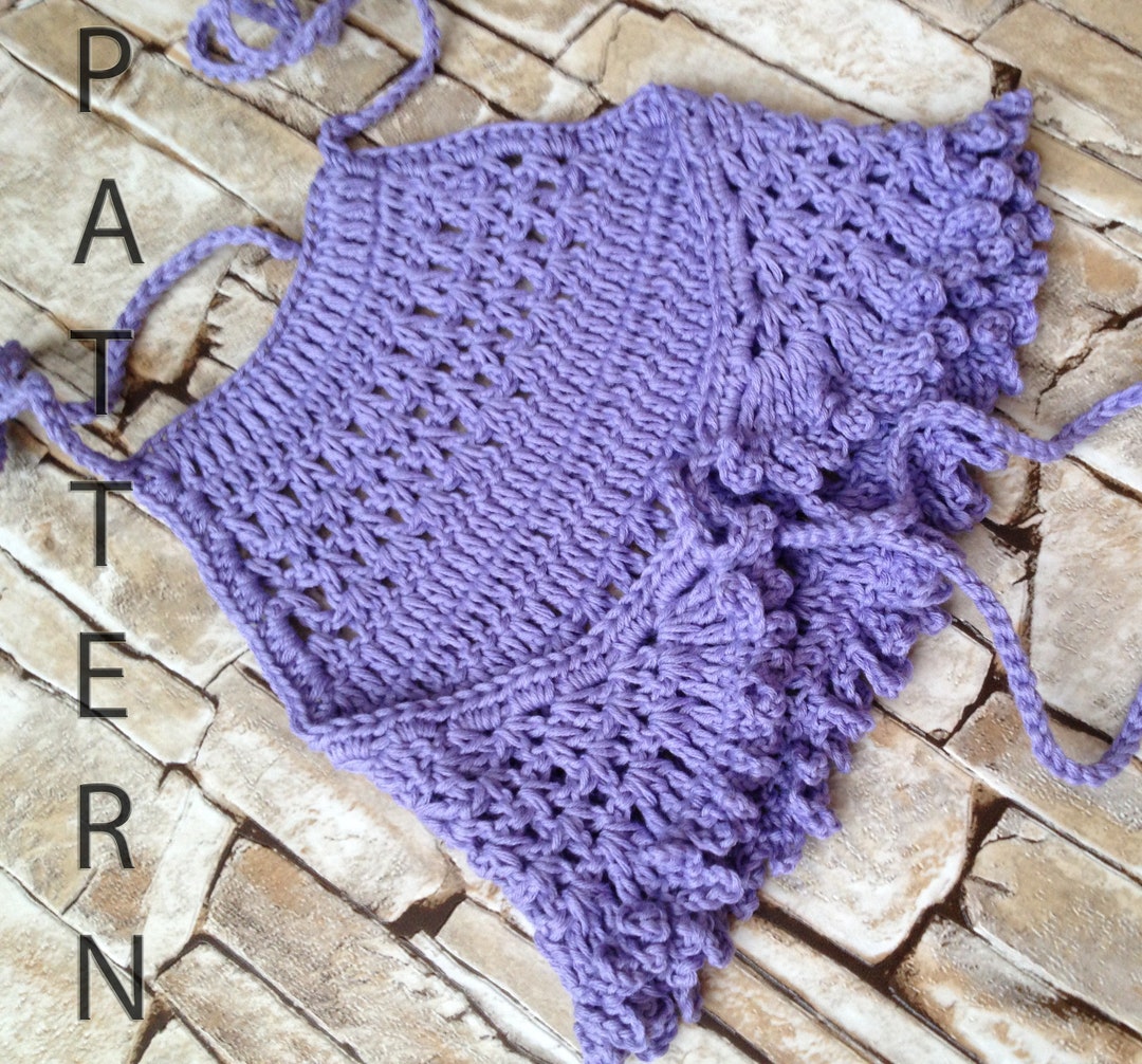 Crochet Baby Top PATTERN Open Back Crop Top PDF Pattern Beach Clothing