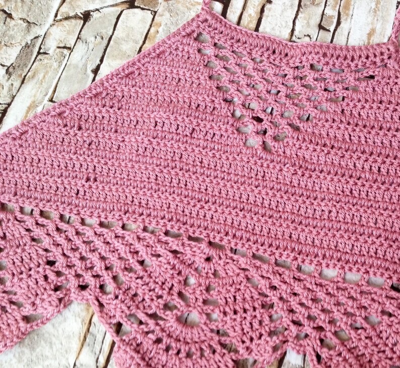 Toddler Top Crochet Open Back Top Clothing for Kids Rose Etsy Canada