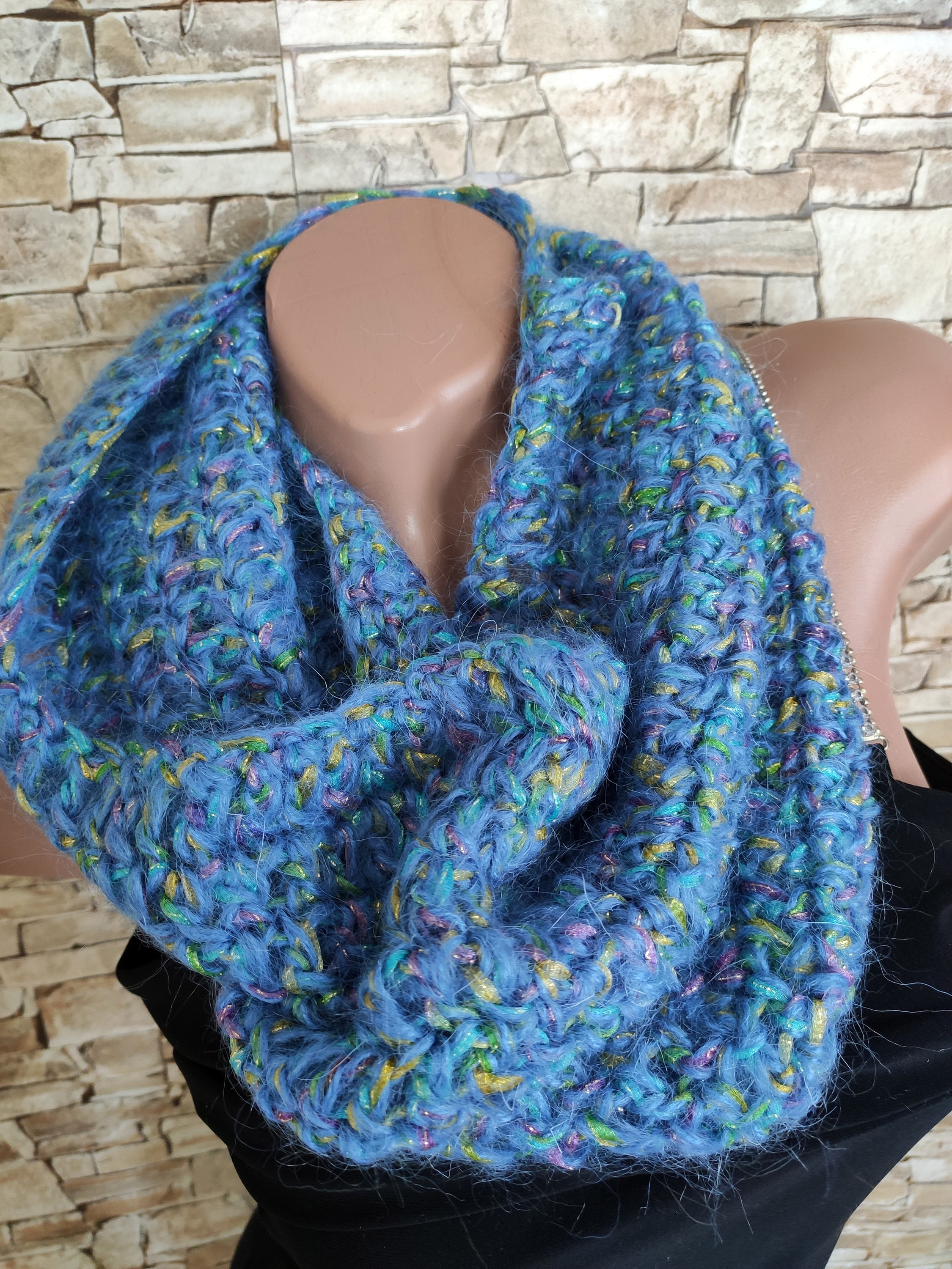 Women's crochet infinity scarf Gift for her