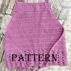 Crochet top PATTERN Toddler crop top PDF Pattern sizes 4T- 5T Beach clothing for child Pattern Crochet toddler top Pattern