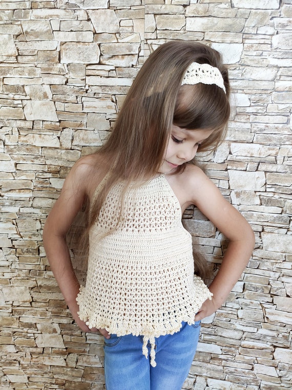 marfil niños top Boho ropa playa para niñas - Etsy España